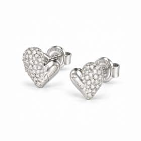 Ατσάλινα Σκουλαρίκια Guess Golden Love Silver
