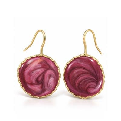 Σκουλαρίκια Chroma Maroon Truffle