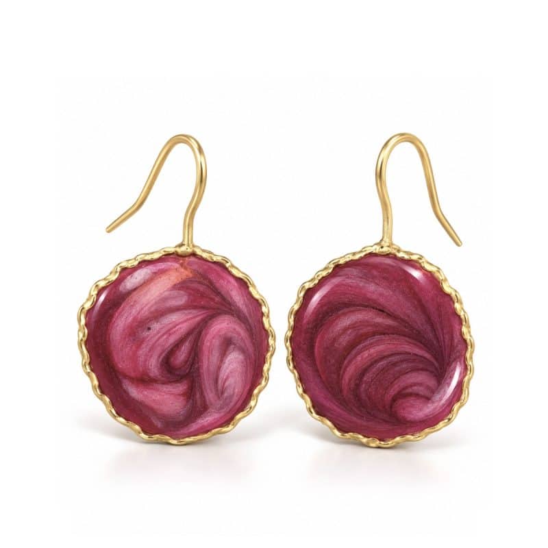 Σκουλαρίκια Chroma Maroon Truffle