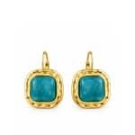 Σκουλαρίκια Peebls Azure Elegance Gold Turquoise