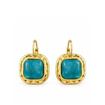 Σκουλαρίκια Peebls Azure Elegance Gold Turquoise