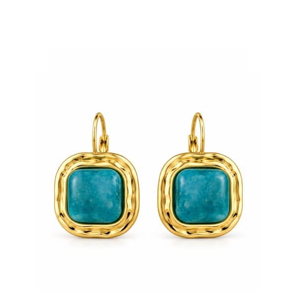Σκουλαρίκια Peebls Azure Elegance Gold Turquoise