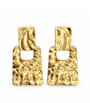 Γυναικεία Σκουλαρίκια Peebls Golden Sculpture Gold