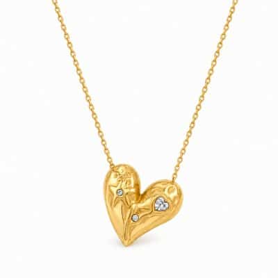 Γυναικείο Κολιέ Peebls Celestial Heart Gold