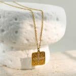 Γυναικείο Κολιέ Peebls Crystal Cross Square Gold