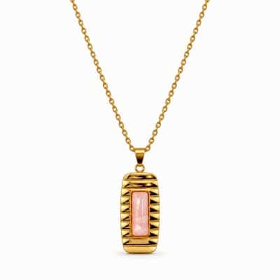 Γυναικείο Κολιέ Peebls Rosé Glow Gold Pink