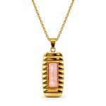 Γυναικείο Κολιέ Peebls Rosé Glow Gold Pink