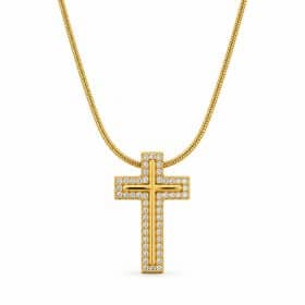 Γυναικείο Κολιέ Peebls Crystal Cross Gold
