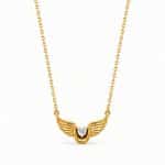 Γυναικείο Κολιέ Peebls Angel Wings Heart Gold