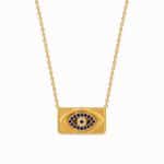 Γυναικείο Ατσάλινο Κολιέ Peebls Evil Eye Blue Gold