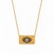 Γυναικείο Ατσάλινο Κολιέ Peebls Evil Eye Blue Gold