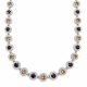 Κολιέ Peebls Chromatic Halo Burgundy Champagne Silver