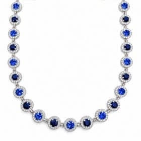 Κολιέ Peebls Chromatic Halo Ocean Blue Silver