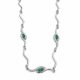Κολιέ Peebls Radiant Wave Emerald Green Silver