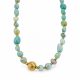 Γυναικείο Κολιέ Peebls Aqua Stone Gold