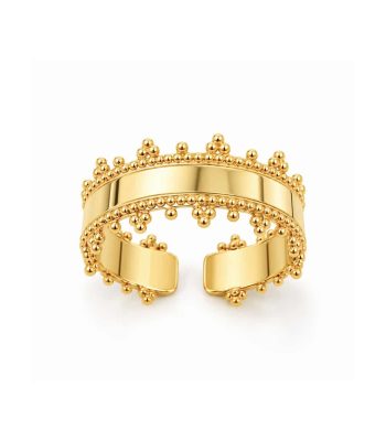 Ατσάλινο Δαχτυλίδι Peebls Golden Crown Gold