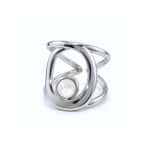 Ατσάλινο Δαχτυλίδι Peebls Pearl Orbit Silver