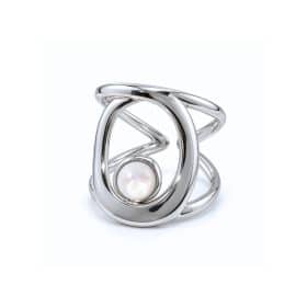Ατσάλινο Δαχτυλίδι Peebls Pearl Orbit Silver