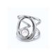 Ατσάλινο Δαχτυλίδι Peebls Pearl Orbit Silver